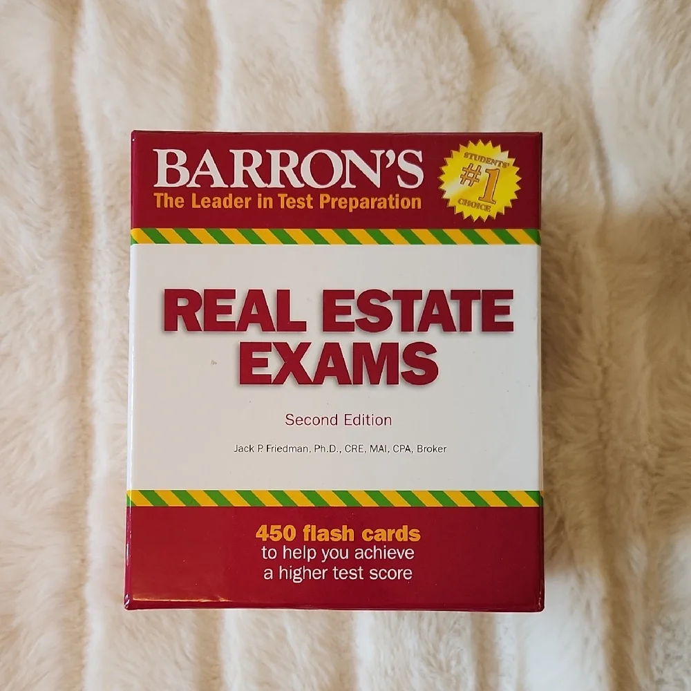 Barron's Red Real Estate Exam Flash Cards - Picture 1 of 4